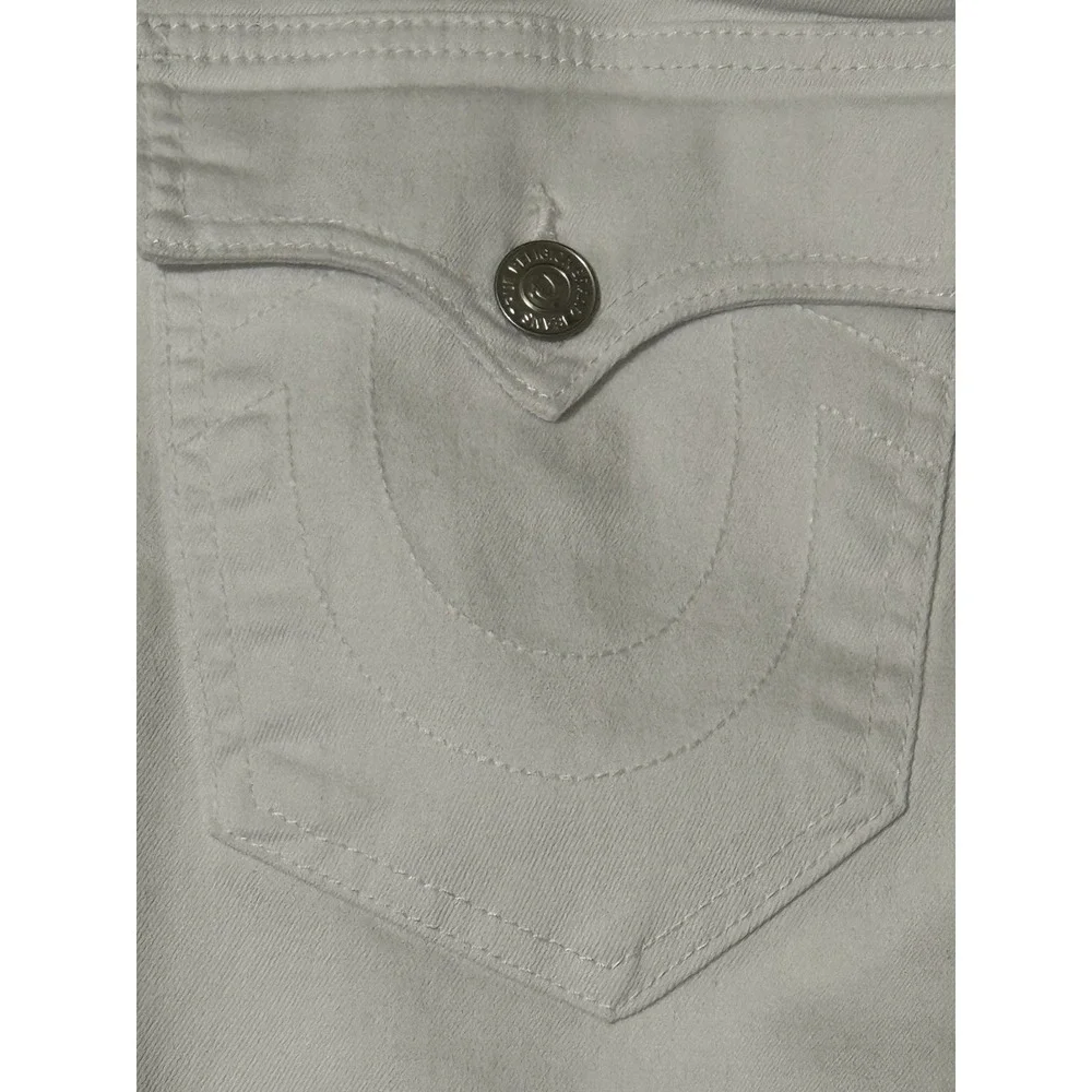 NWT $128‎  True Religion RICKY SN Relaxed Size 30 White Straight Shorts Raw Hem